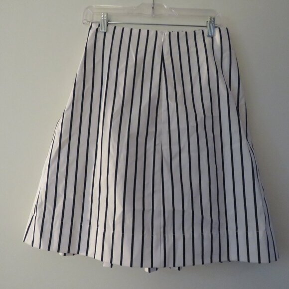 KATE SPADE X BROOME STREET White Blue Cotton Stripe Skirt Coastal Preppy US 4 - Picture 8 of 13